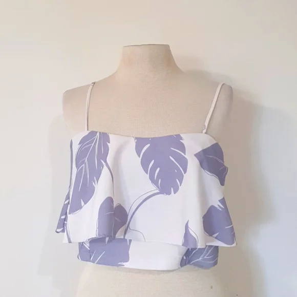 Rosebullet Size 12 Floaty Crop Top Grey - Picture 1 of 6